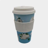 Lindo copo de fibra de bambu não tóxico